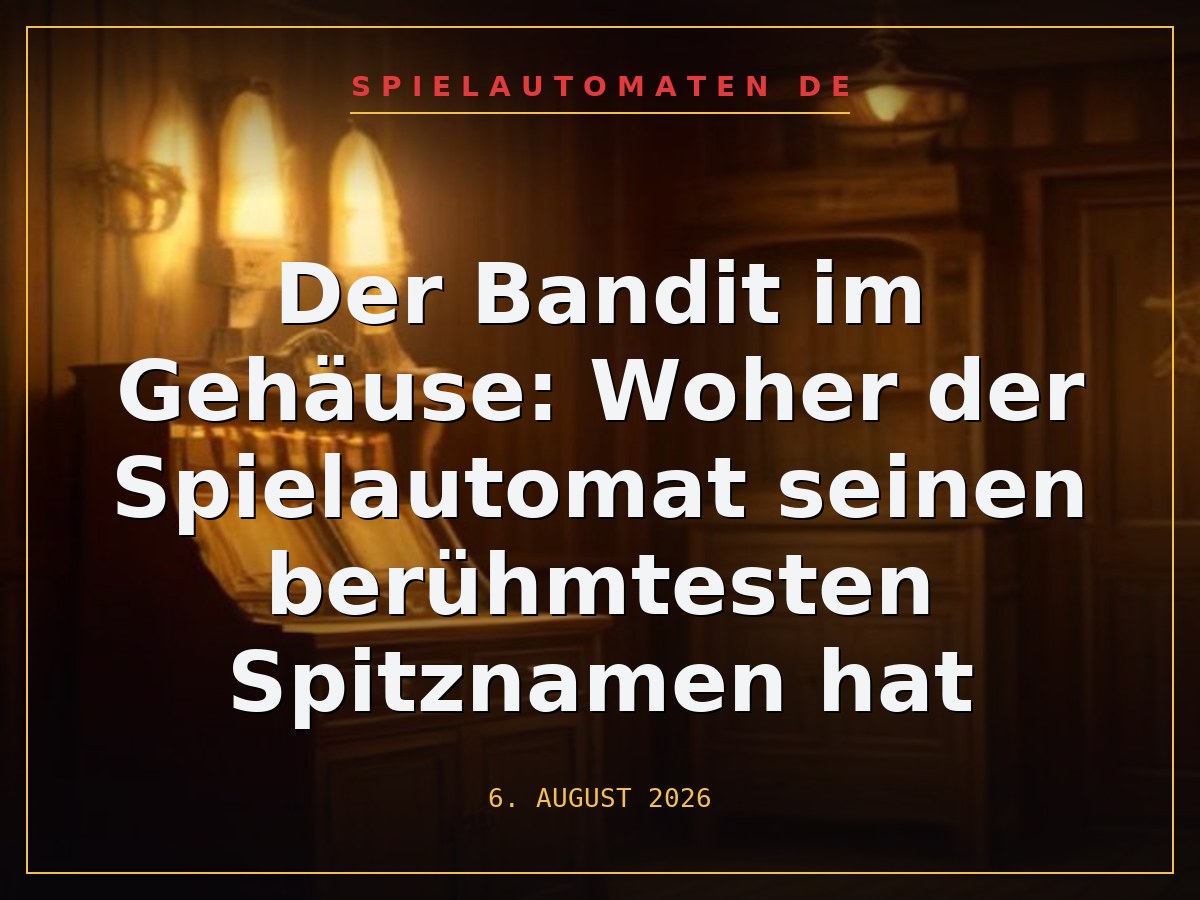 Der Bandit im Gehäuse: Woher der Spielautomat seinen berühmtesten Spitznamen hat