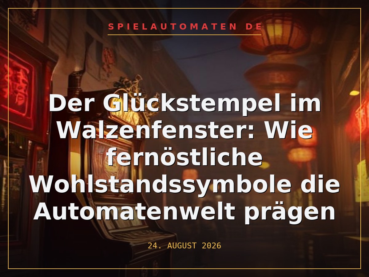 Der Glückstempel im Walzenfenster: Wie fernöstliche Wohlstandssymbole die Automatenwelt prägen