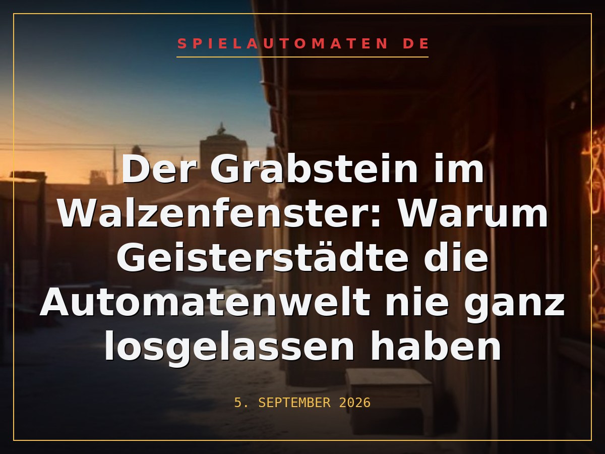 Der Grabstein im Walzenfenster: Warum Geisterstädte die Automatenwelt nie ganz losgelassen haben
