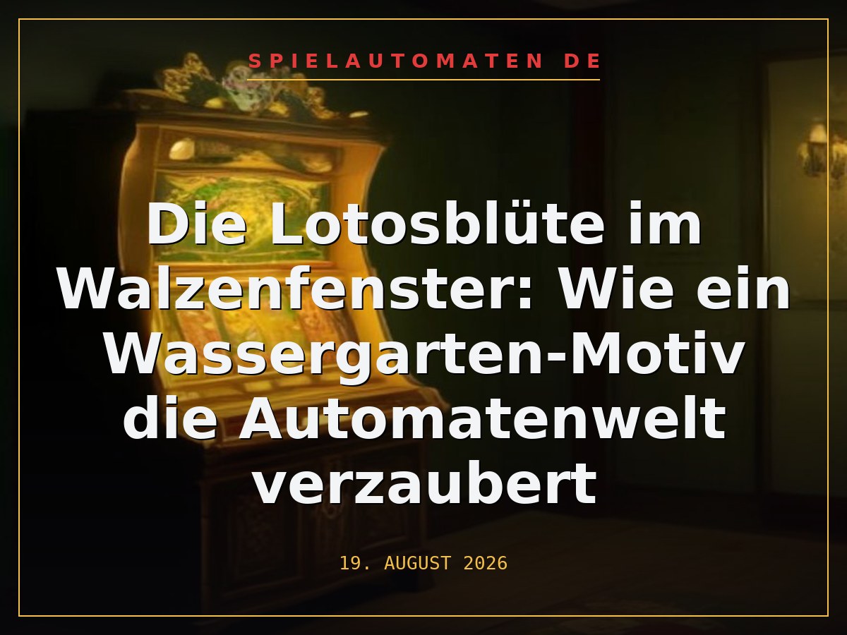 Die Lotosblüte im Walzenfenster: Wie ein Wassergarten-Motiv die Automatenwelt verzaubert